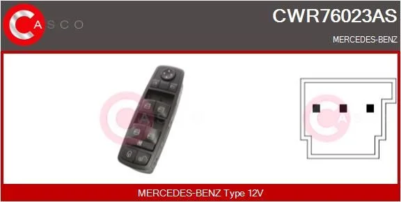 Jungiklis, lango pakėliklis casco CWR76023AS