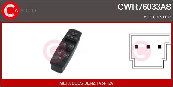 Jungiklis, lango pakėliklis casco CWR76033AS