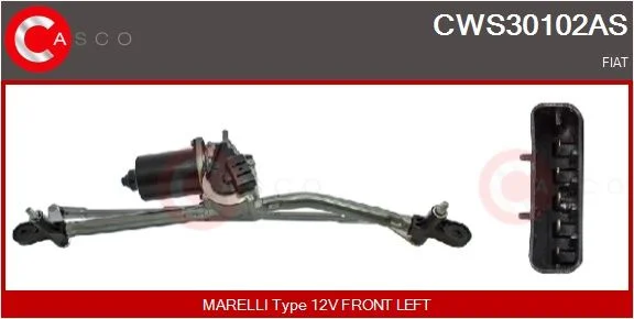 Langų valytuvų sistema CASCO - WYCIERACZKI MECHANIZM SILNIK CWS30102AS