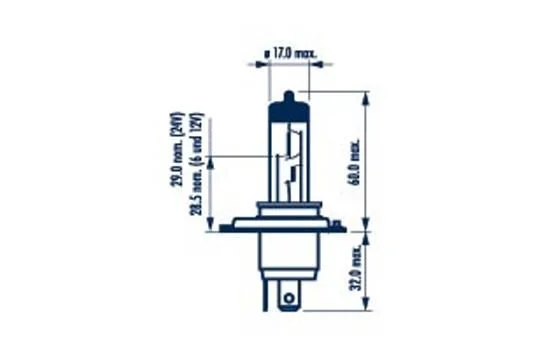 Лампа розжарювання, фара дальнього світла NARVA 490143000