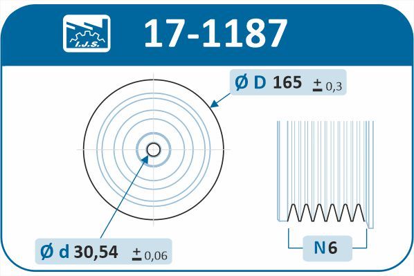 Belt Pulley, crankshaft IJS GROUP 17-1187