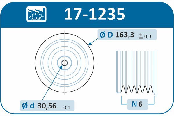 Belt Pulley, crankshaft IJS GROUP 17-1235