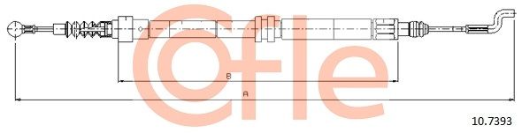 Cable Pull, parking brake COFLE 10.7393