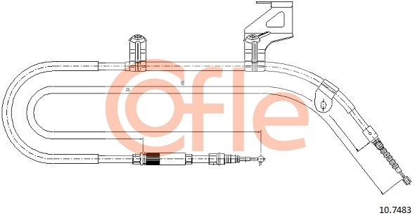 Cable Pull, parking brake COFLE 10.7483