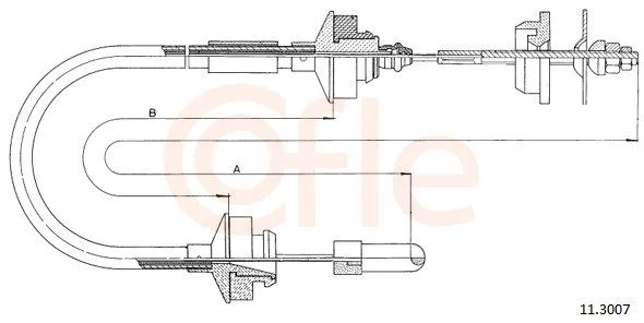 Cable Pull, clutch control cofle 11.3007