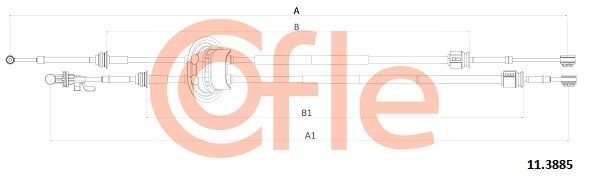 Câble de traction, boîte manuelle COFLE 11.3885