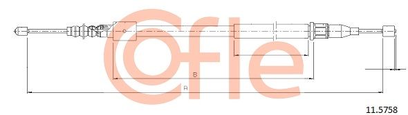 Cable Pull, parking brake COFLE 11.5758