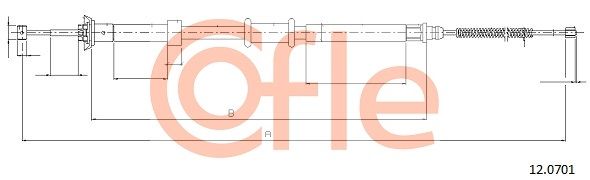 Cable Pull, parking brake COFLE 12.0701