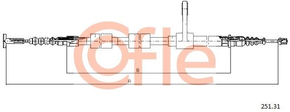 Тросовий привод, стоянкове гальмо COFLE 251.31