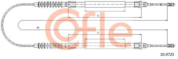 Cable Pull, parking brake COFLE 92.10.4725