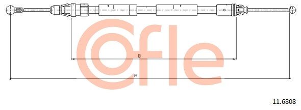 Cable Pull, parking brake COFLE 92.11.6808