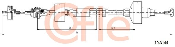 Cable Pull, clutch control COFLE 10.3144