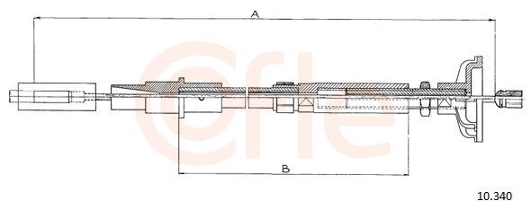 Cable Pull, clutch control COFLE 10.340