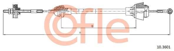 Cable Pull, clutch control COFLE 10.3601