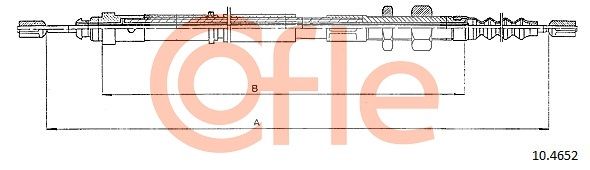 Cable Pull, parking brake COFLE 10.4652