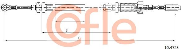 Cable Pull, parking brake COFLE 10.4723