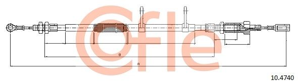 Cable Pull, parking brake COFLE 10.4740