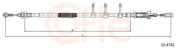 Cable Pull, parking brake COFLE 10.4741