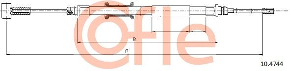 Cable Pull, parking brake COFLE 10.4744