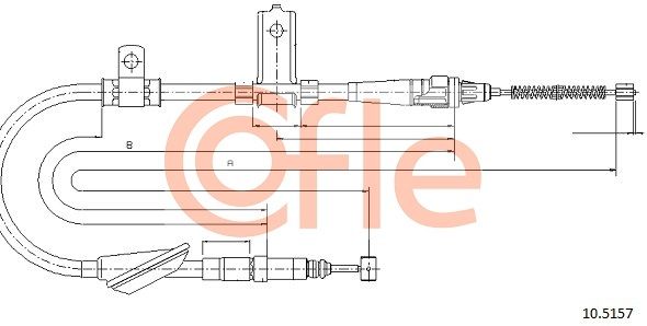 Cable Pull, parking brake COFLE 10.5157