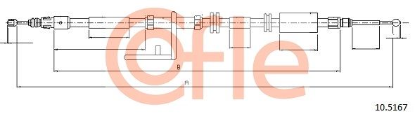 Cable Pull, parking brake COFLE 10.5167