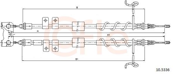 Cable Pull, parking brake COFLE 10.5336