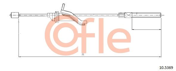 Cable Pull, parking brake COFLE 10.5369