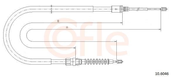 Cable Pull, parking brake COFLE 10.6046