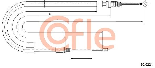 Cable Pull, parking brake COFLE 10.6224