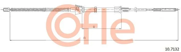Cable Pull, parking brake COFLE 10.7132