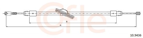 Cable Pull, parking brake COFLE 10.9436