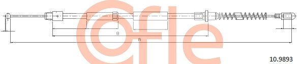 Cable Pull, parking brake COFLE 10.9893