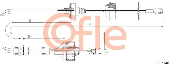 Cable Pull, clutch control COFLE 11.2148