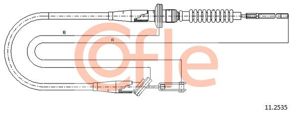 Cable Pull, clutch control COFLE 11.2535