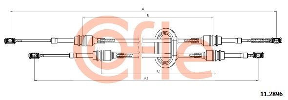 Cable Pull, manual transmission COFLE 11.2896