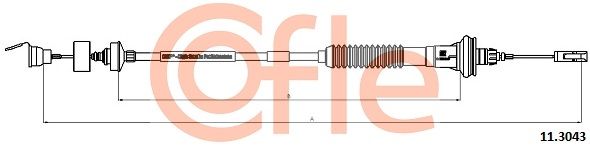 Cable Pull, clutch control COFLE 11.3043