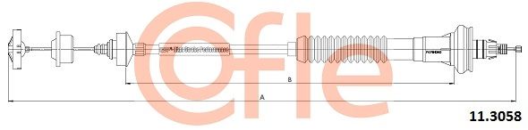 Cable Pull, clutch control COFLE 11.3058