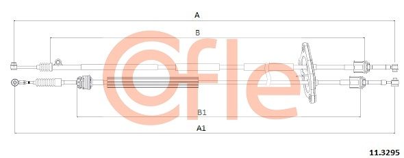 Cable Pull, manual transmission COFLE 11.3295