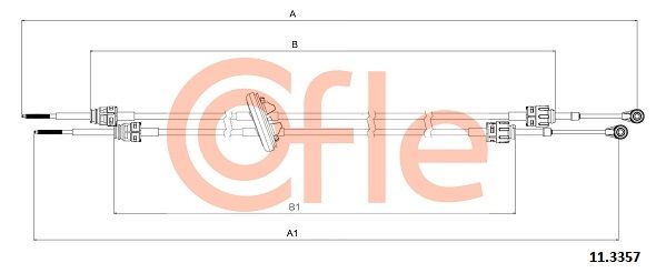 Cable Pull, manual transmission COFLE 11.3357