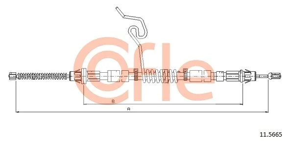 Cable Pull, parking brake COFLE 11.5665