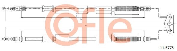 Тросовий привод, стоянкове гальмо COFLE 11.5775