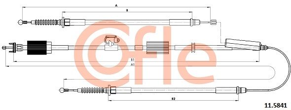 Cable Pull, parking brake COFLE 11.5841