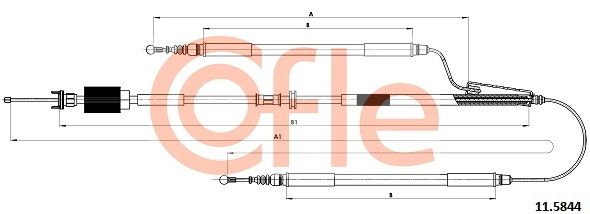 Cable Pull, parking brake COFLE 11.5844