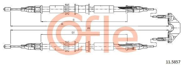 Cable Pull, parking brake COFLE 11.5857
