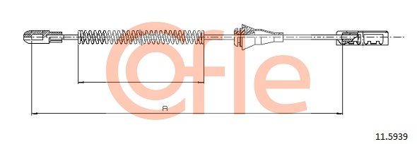 Cable Pull, parking brake COFLE 11.5939