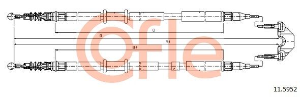 Cable Pull, parking brake COFLE 11.5952