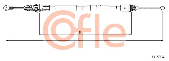 Cable Pull, parking brake COFLE 11.6804