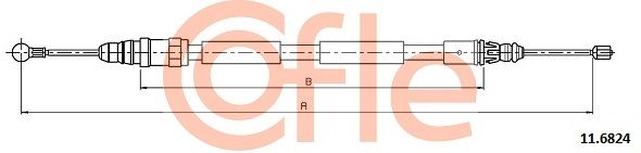 Тросовий привод, стоянкове гальмо COFLE 11.6824