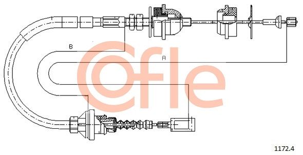 Тросовий привод, привод зчеплення COFLE 1172.4