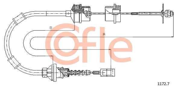 Cable Pull, clutch control COFLE 1172.7